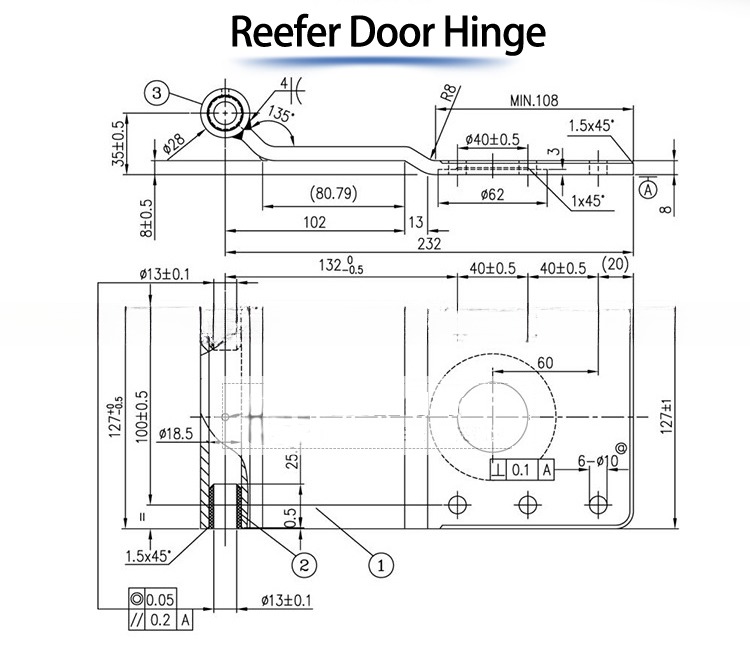 MGSS Outer Panel Refrigerator Reefer Container Spare Parts and Accessories Door Hinges Locks Gaskets Kazoo T Floor Aluminum T Type