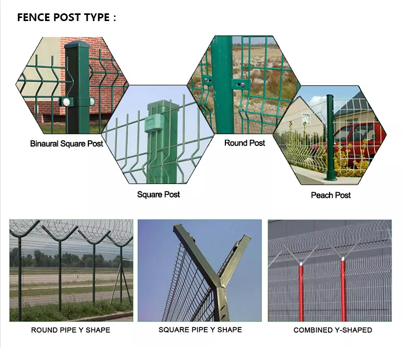 Yellow 3D Wire Mesh Fence ISO9001 Welded Wire Mesh Garden Fence