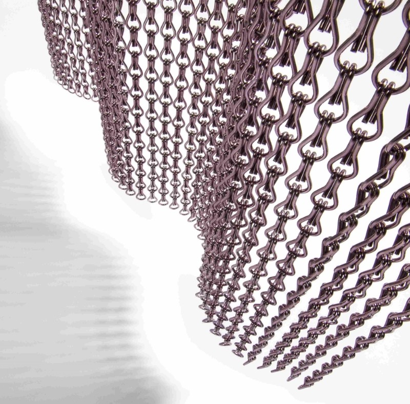 DIY Installation Aluminium Chain Curtain Rustproof Aluminium Chain Fly Screen