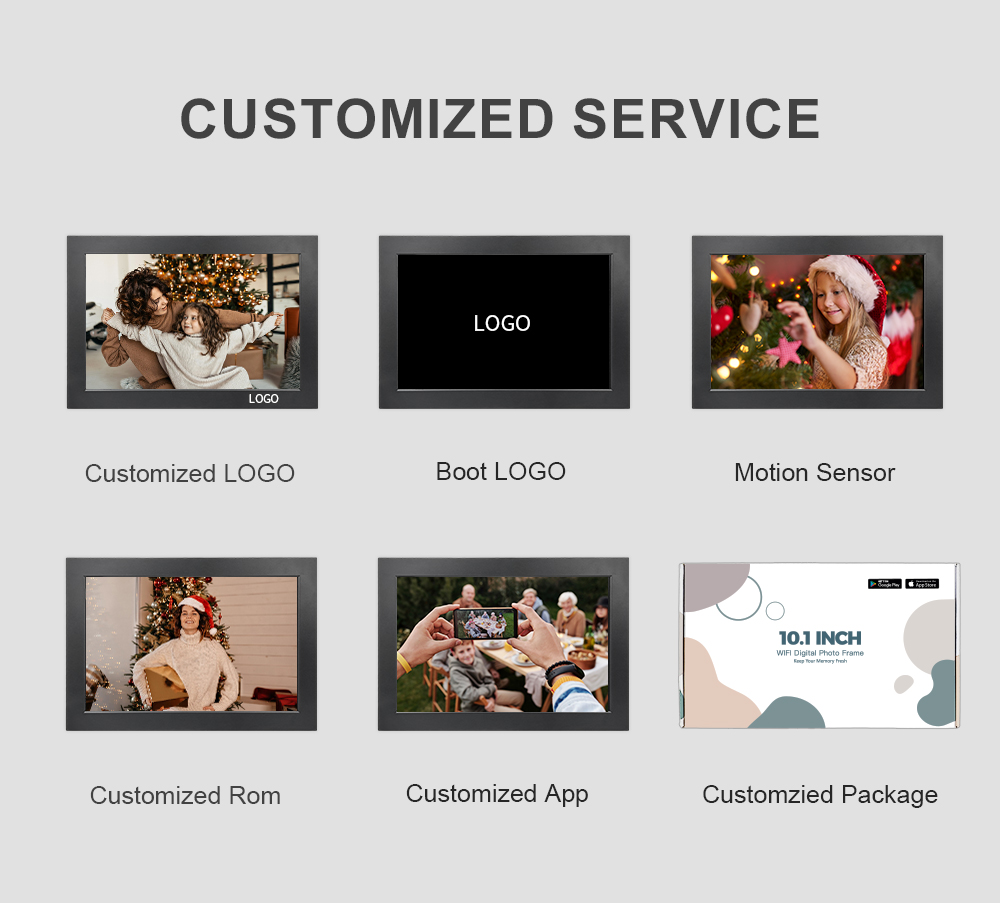 10.1 Inch Frameo App Digital Picture Frame Multi-User Touch Screen Share Photos Videos