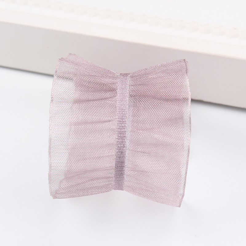 25mm|38mm Wrinkle Edge Polyester Organza Ribbon for DIY Hair Ribbon Bow