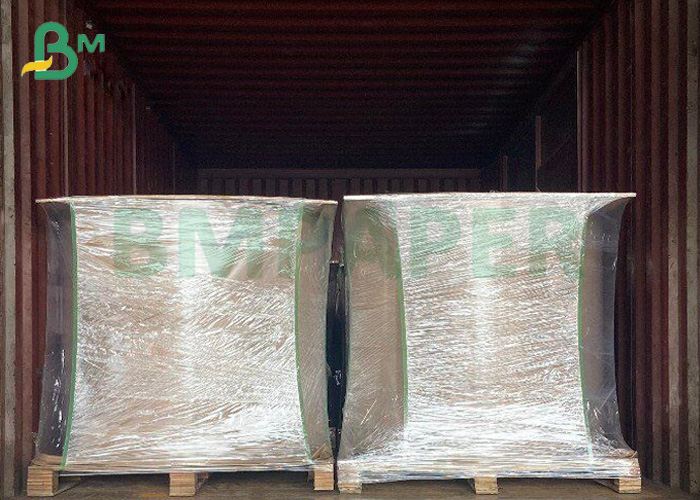 45g + 15g  PE Glossy Coated Food Grade White Kraft Paper For Burger Packing 