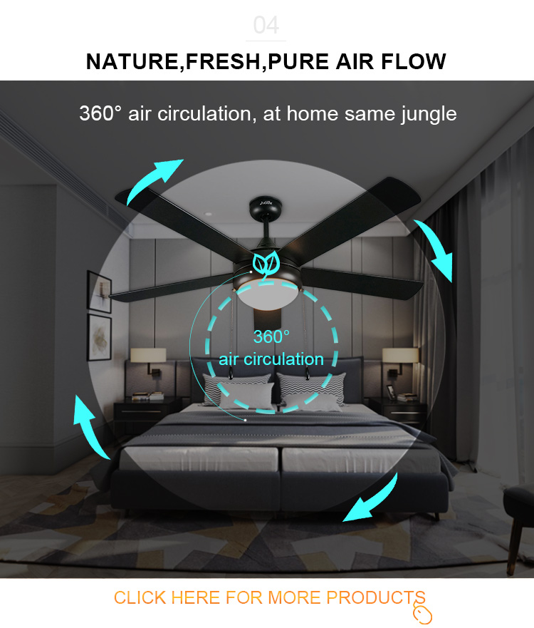 2022 52 Inch Black Appliances Asian Ceiling Fan with Light and Remote from 1stshine