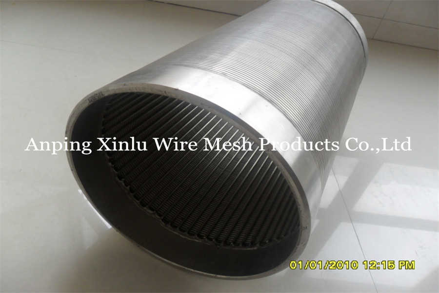 Wire Wrapped Continuous Slot Screen For Deep Well Drilling Ss Material