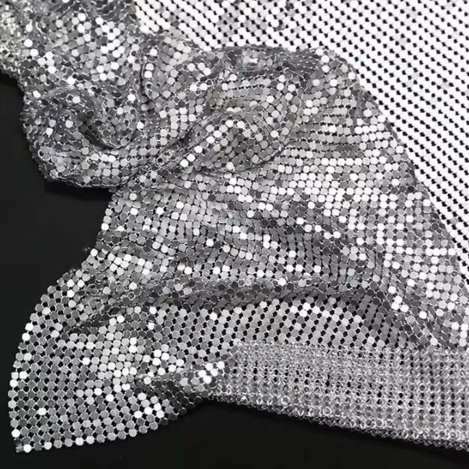 0.5mm Metal Woven Fabric Customized Lightweight For Decoration