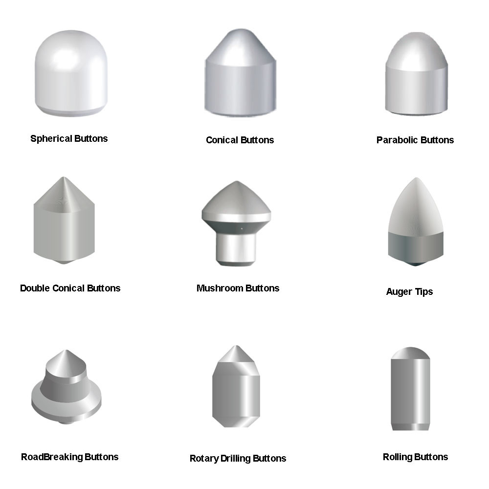 Spherical DTH Carbide Button Bits G30 Cemented For Small Rock Drilling