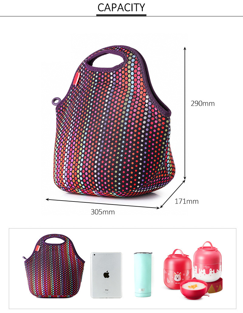Lightweight Neoprene Fabric Bento Cooler Lunch Bag