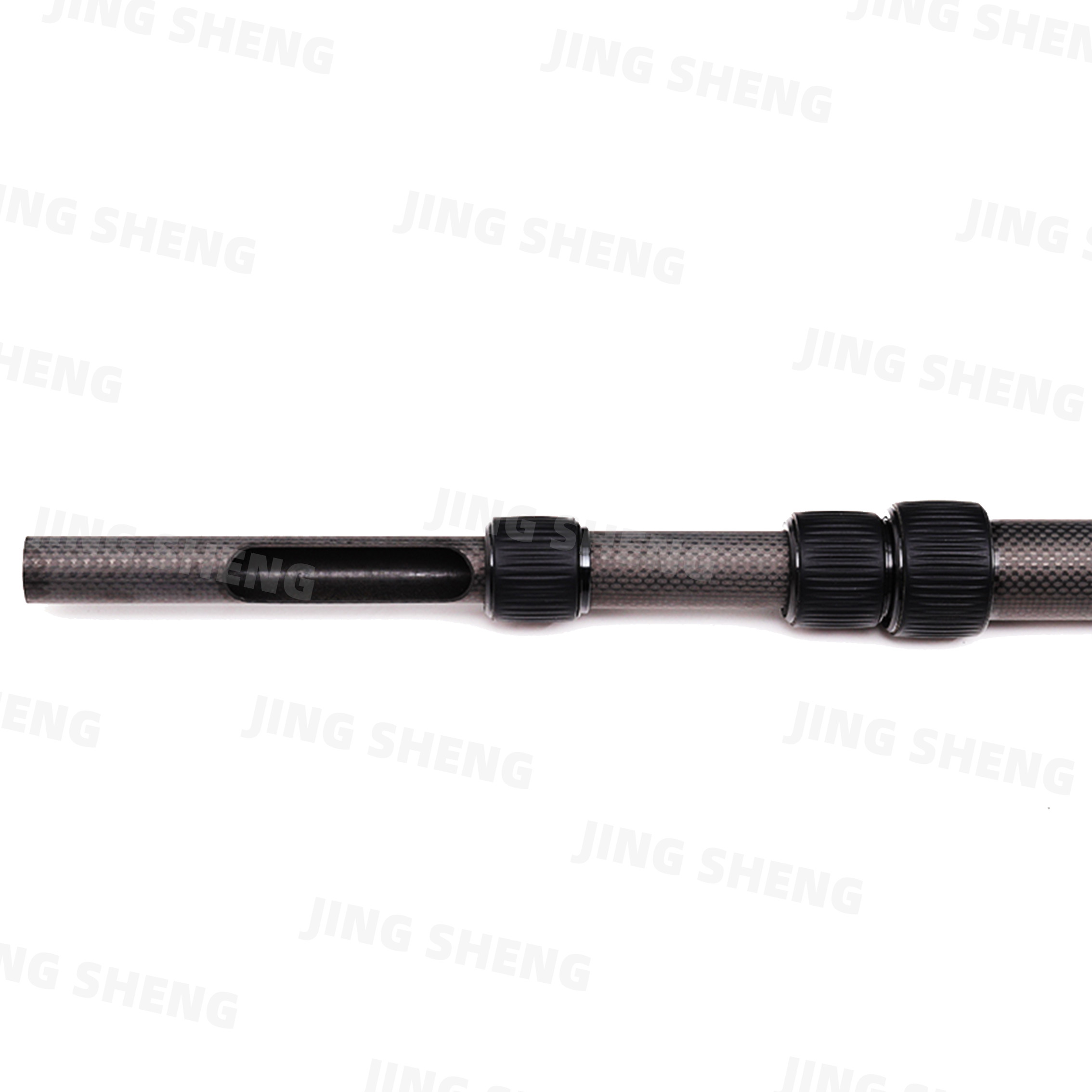 Round Clamp Adjustable Carbon Fiber Pole Anti Rotation 2-7 Sections Carbon Fiber Round Tube