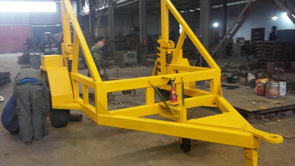 3T - 10T Heavy duty suspension cable drum reel carrier trailer for cable pulling