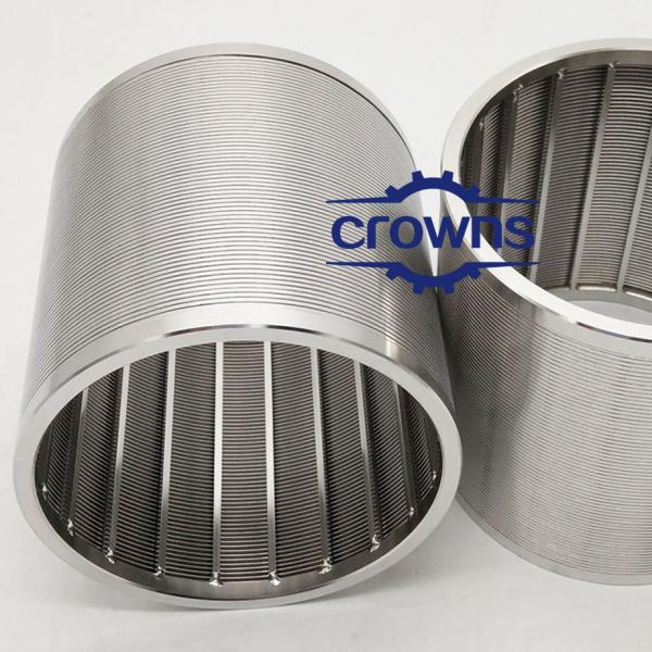 Customized Stainless Steel Wedge Wire Mesh Filter Pipe Wedge V Wire Wrapped Screen Mesh Pipe Filter Cylinder