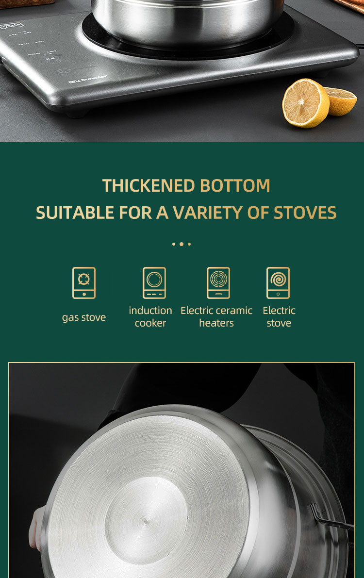 Wholesale TOP Seller 30cm Multipurpose Stock Pot Cookware 18/8 Stainless Steel Steam Cooking Pot With Visual Lid