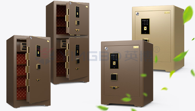 Dual Alarm Solid Steel Commercial Safe Box Bank Grade Biometric Fingerprint Lock 4 open ways