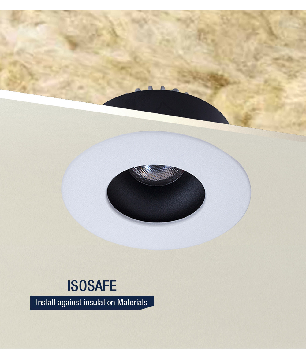 ROHS Indoor CCT Adjustable Downlight , Practical Recessed COB Downlight