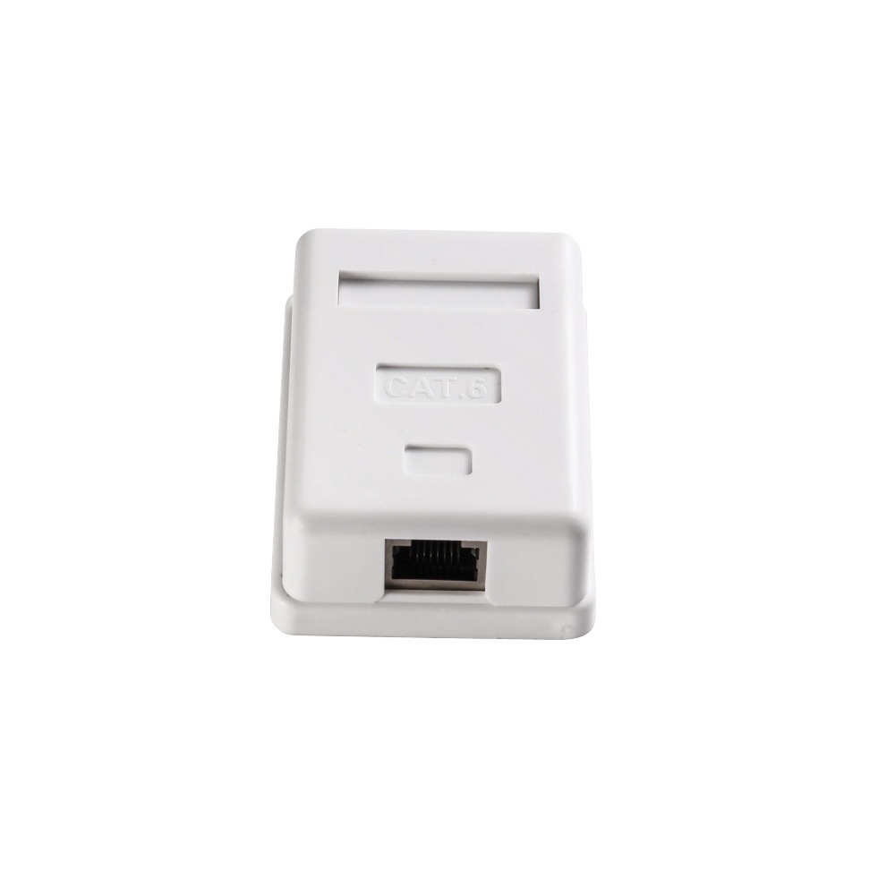 Affordable Plastic Cat6 1port FTP RJ45 Surface Mount Box with Inner Conductor Tc