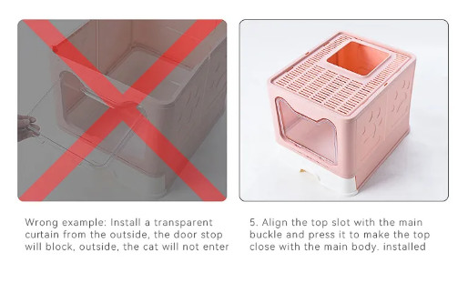 Modern Folding Portable Litter Box Luxury Large Space Cat Smart Litter Box