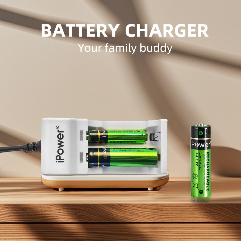 Cell Rechargeable Battery Charger 1.2V 2 Slots AA AAA battery Charger