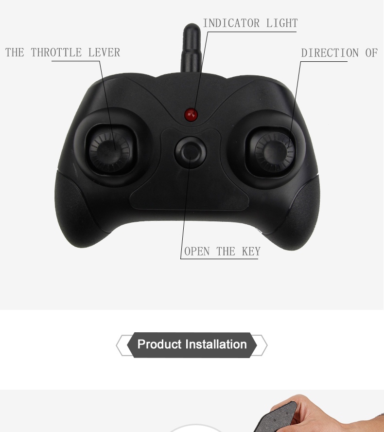 Durable and State of Assembly Toys Outdoor Rc Plane Remote Control Airplane 2.4ghz 2 Channels Rc Airship Black Foam Flying Toy
