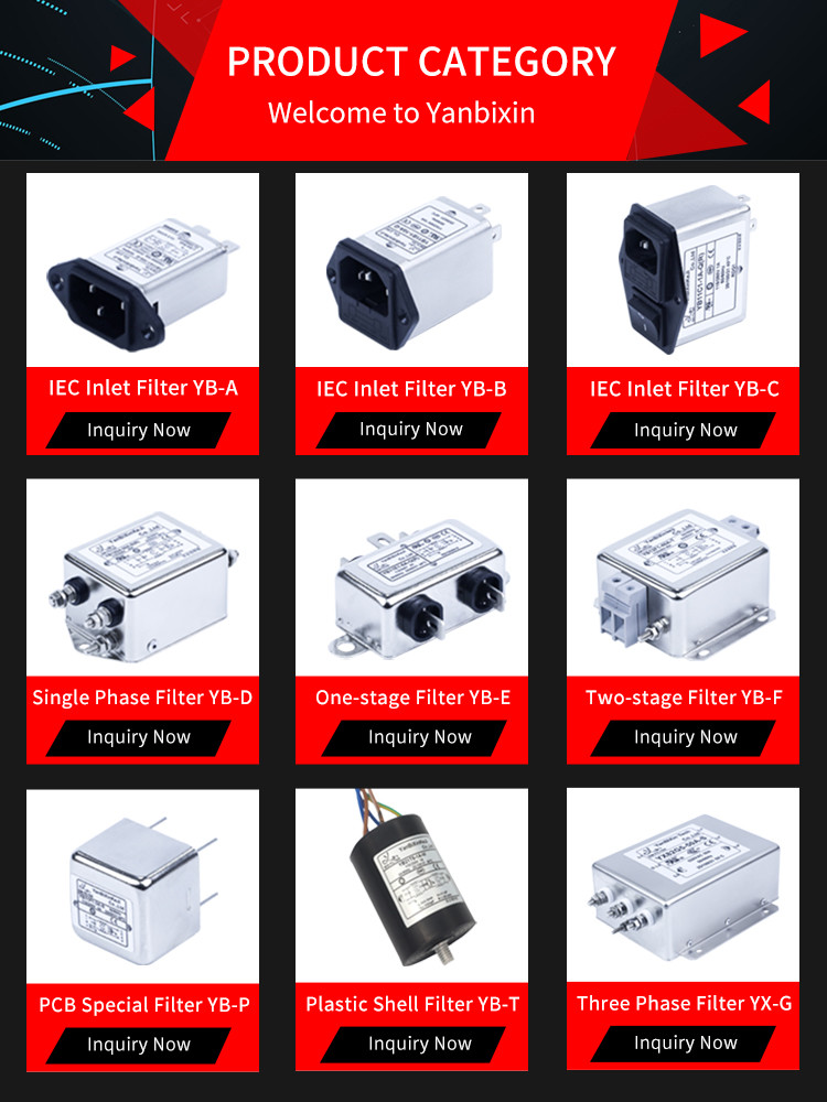 Multi-Function EMI Inlet Filters 110V/250V 3A Low Leakage Current Socket IEC Noise Filter