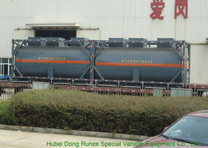 PE Lined Steel ISO Tank Container For Sodium Hypochlorite / Hydrochloric Acid