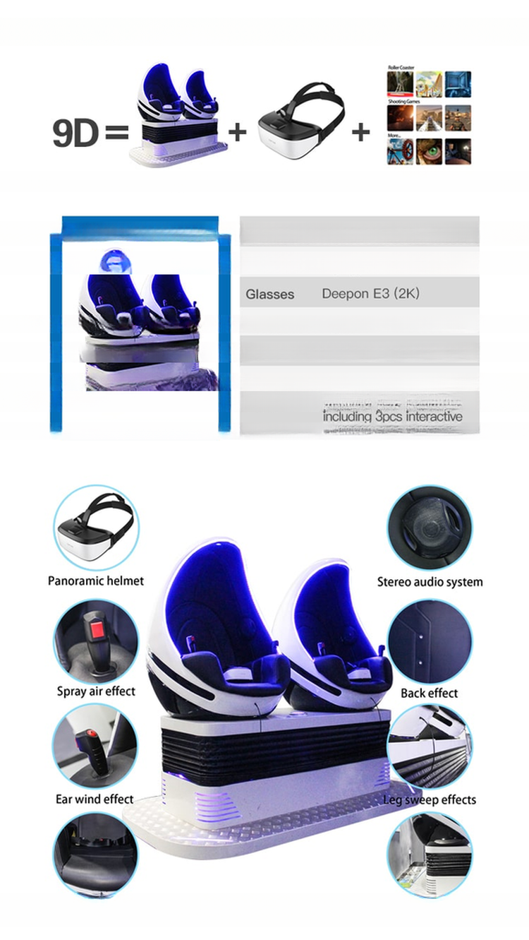 9D Cine Box 360 Degree VR Cinema Simulator Including 200 Free VR Movies