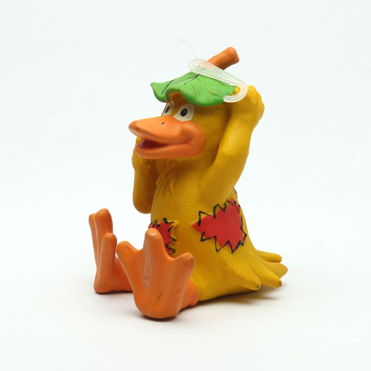 Commercial Jolly Latex Pet Toys , Lovely Squeaky Latex Duck Dog Toy