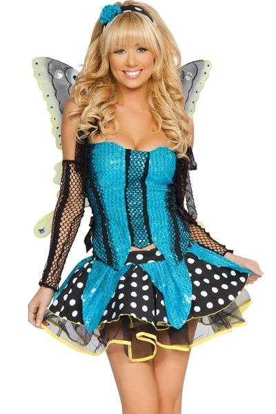 Quality Blue Garden Butterfly  Halloween Adult Costumes Customized For Carnival Dance for sale