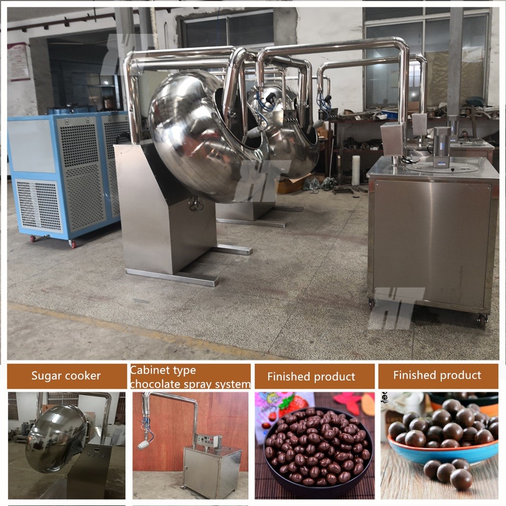 Soybean Peanut Coating Machine Chocolate Sugar Panning Machine For Confectionery