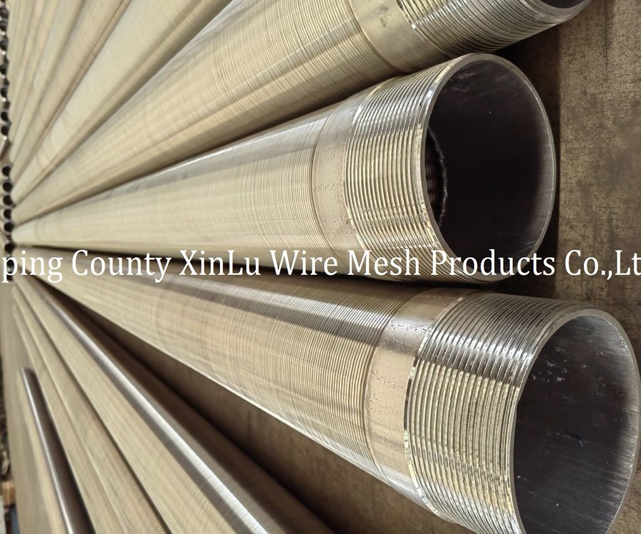 Wedge Wire Wrapped Screens Stainless Steel Water Well Pipe 76 - 500mm Diameter