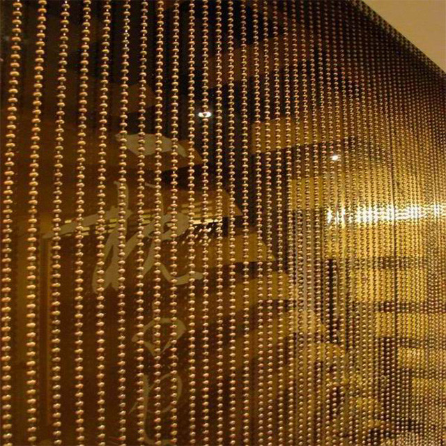 Hot sale fashion decorative metal beaded curtain for room divider partition