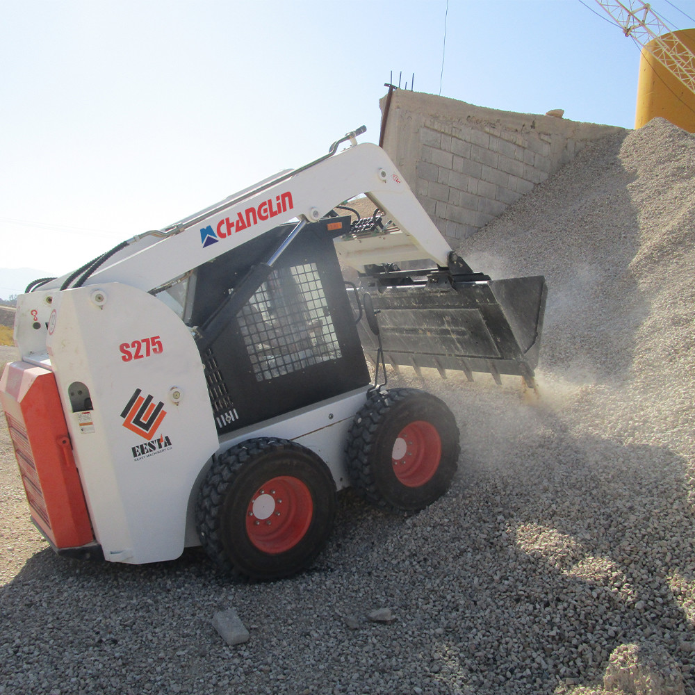 Mini China Skid Steer Loader 0.53 Cbm With Different Attachments