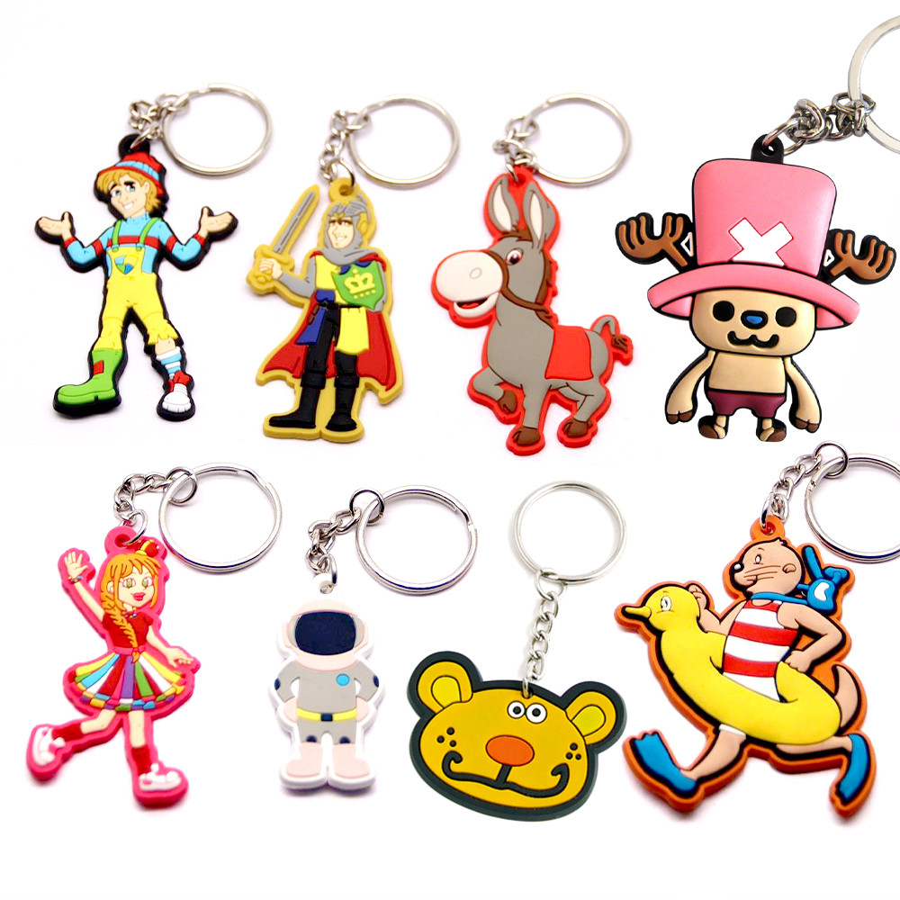 Custom Soft Pvc Rubber Keychain Silicone Rubber Plastic Key Chains
