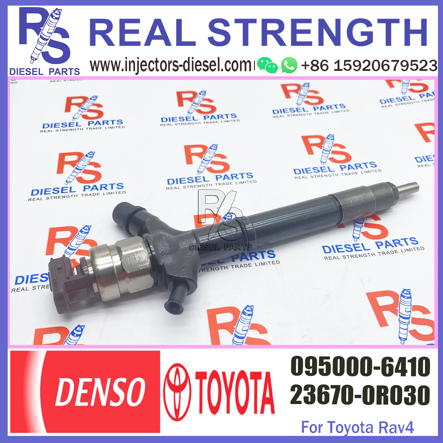Refone 8000-100-0113 095000-6410 Diesel Fuel Injector 095000 6410 for Toyota Hilux D4D 2KD-FTV 23670-0R140