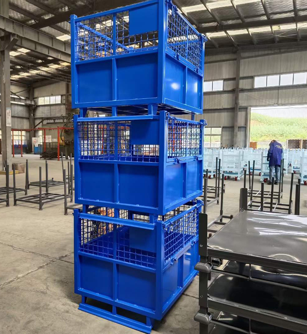 Stackable Steel Collapsible Pallet Cage Stillage Container Manufacturers