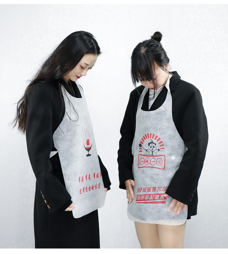 OEM Adjustable Disposable Non Woven Apron Sleeveless AZO Free