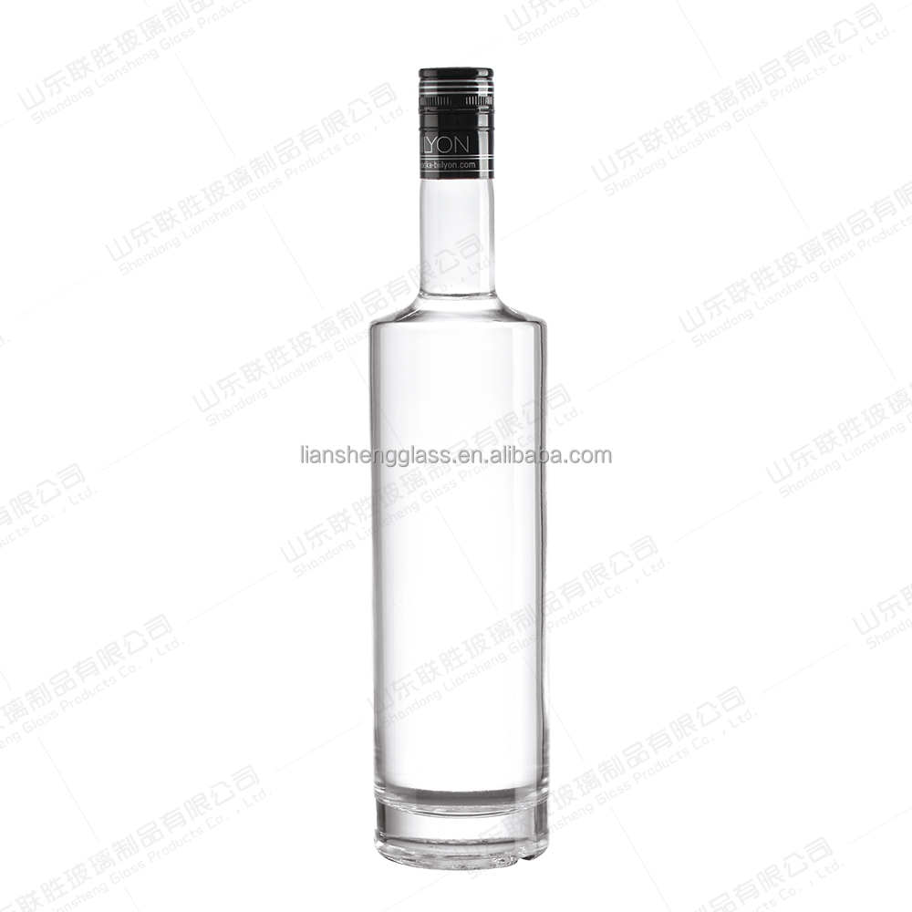 Hot Stamping Glass Bottle for Vodka Glass Collar Manufacture Included Large Production