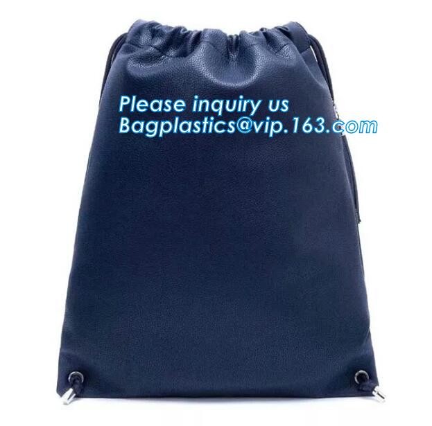Soft Best Selling Pu Leather Drawstring Bag,PU Leather Earphone Headphone Drawstring Pouch Bag, Bagease, Bagplastics