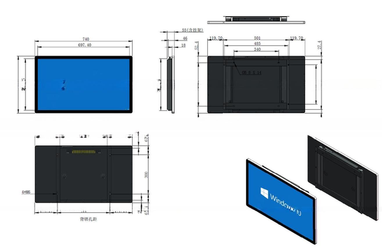 32" inch LCD LED TFT retail POP advertising display wall mounted digital signage