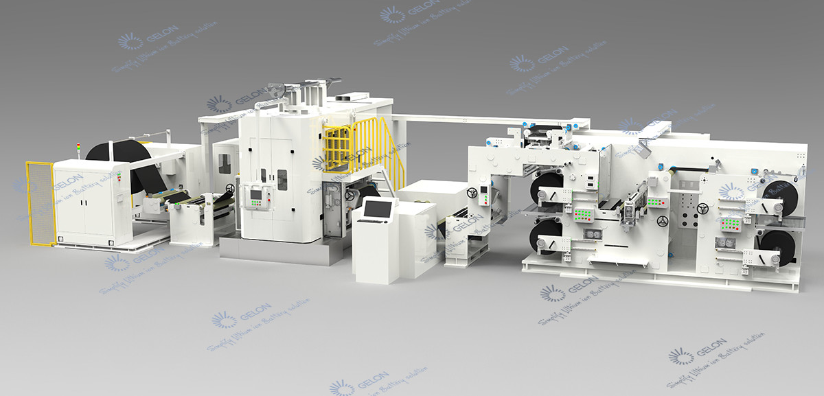 High Precision Lithium Ion Batteries Roll To Roll Integrated Calendaring & Slitting Machine