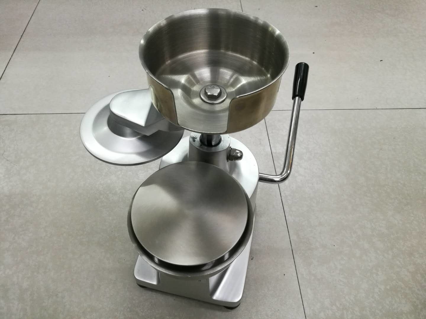 Simple Snack Bar Equipment , Professional Hamburger Press Manual Hamburger Machine