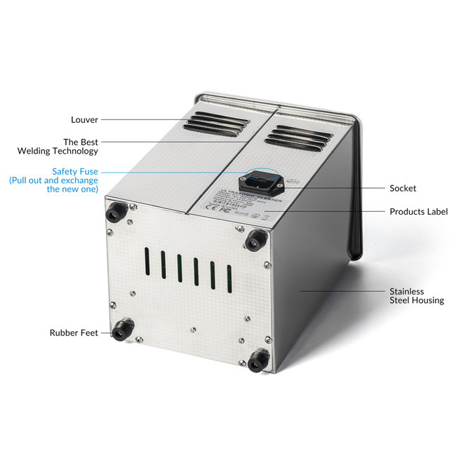 Rings / Eyeglasses Heated Ultrasonic Cleaner Small Capacity Easy Operating