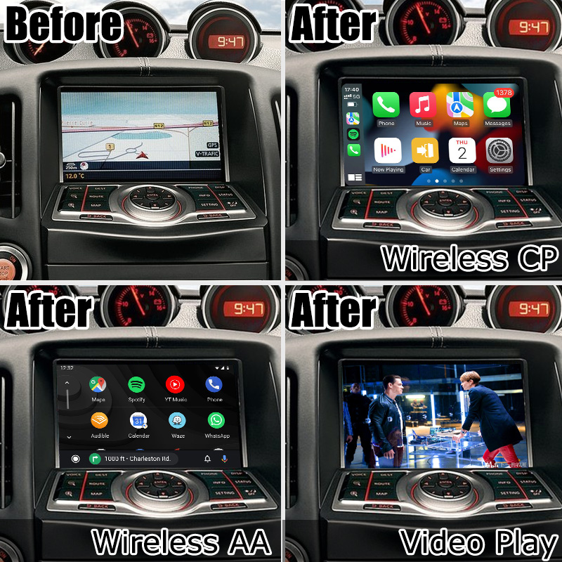 Lsailt Wireless Carplay Android Auto Interface For Nissan 370z Fairlady Z IT08 08IT Include Japan Spec