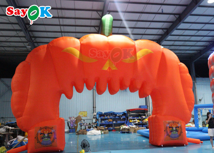 Halloween Pumpkin Inflatable Arch Hallowmas Decoration Blow Up Archway
