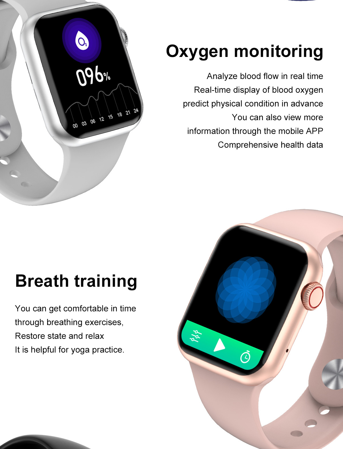DT100 44mm Smart Watch Series6 Men Bluetooth Call 1.75" Full Touch ECG Blood Pressure Women Find Mobile PhonSmartwatch