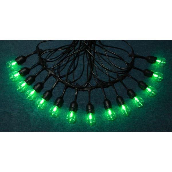 48FT 15 Bulbs Commercial Grade LED String Lights S14 RGBW LED Retro Edison Christmas Holiday Festoon Lighting Remote Controlled