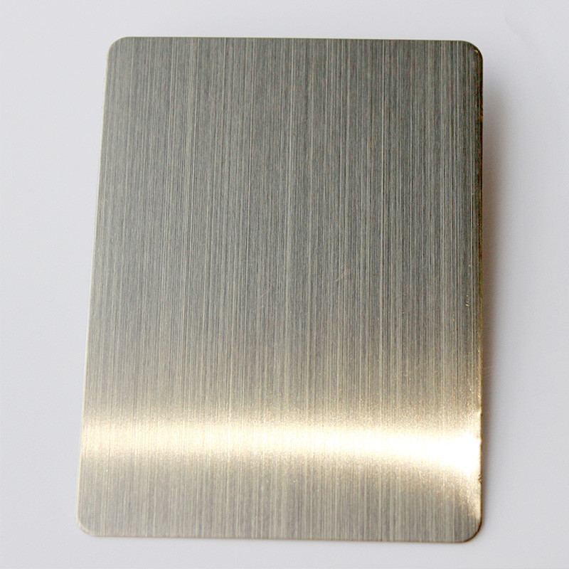 ASTM 304 316 Decorative Metal Sheets Hairline #4 Finish PVD Color 4x8 Brushed Stainless Steel Sheet