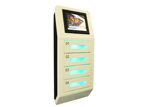 Cell Phone Wall Mounted Charging Station With Digital Lockers , Free Charge