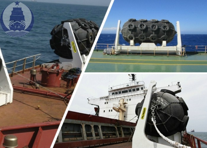 Rubber Pneumatic Marine Fender Dock Defense Boat Fender With Tyre To Vessel Mooring / Moor