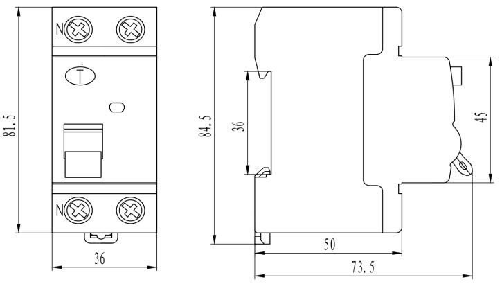 50/60Hz 2P 4P Electrical Residual Current Circuit Breaker RCCB For Water Heater