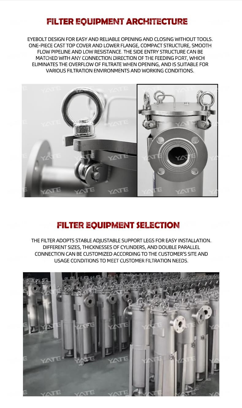 SS Duplex Bag Filter Housing For Wine Milk Filtration Machine