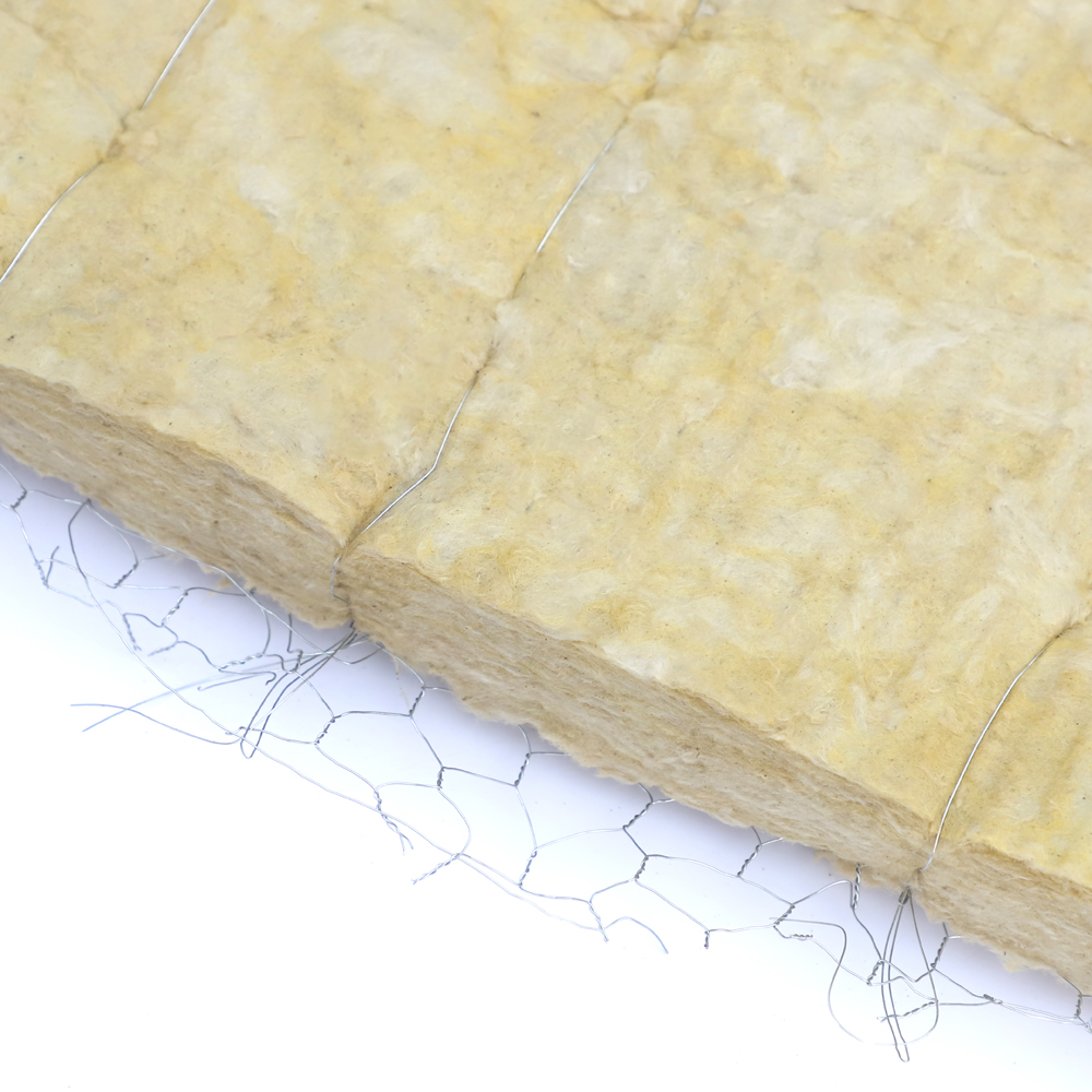50 mm Insulation Material Mineral Wool Blanket With Wire Steel